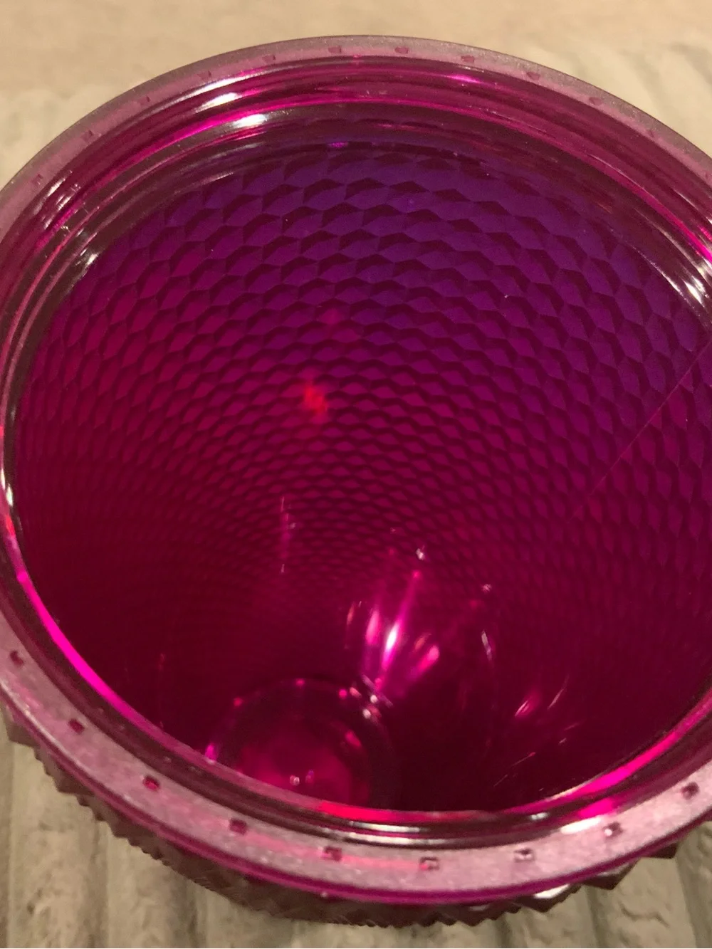 Starbucks Fuchsia Studded Tumbler with Matching Lid & Straw Screw Top